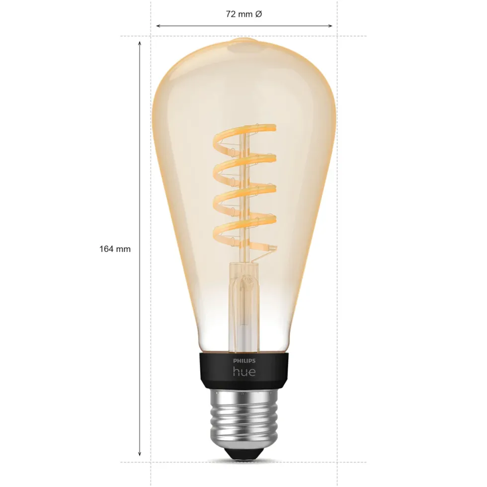 Philips Hue Filament ST72 E27 Smart LED-pære 550 lm