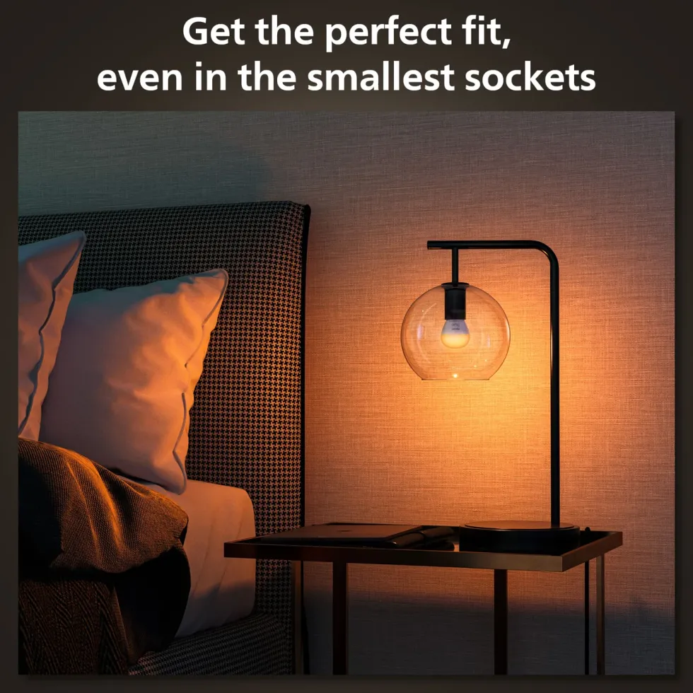 Philips Hue Luster Kuleformet LED-pære White Ambiance E14 470 lm
