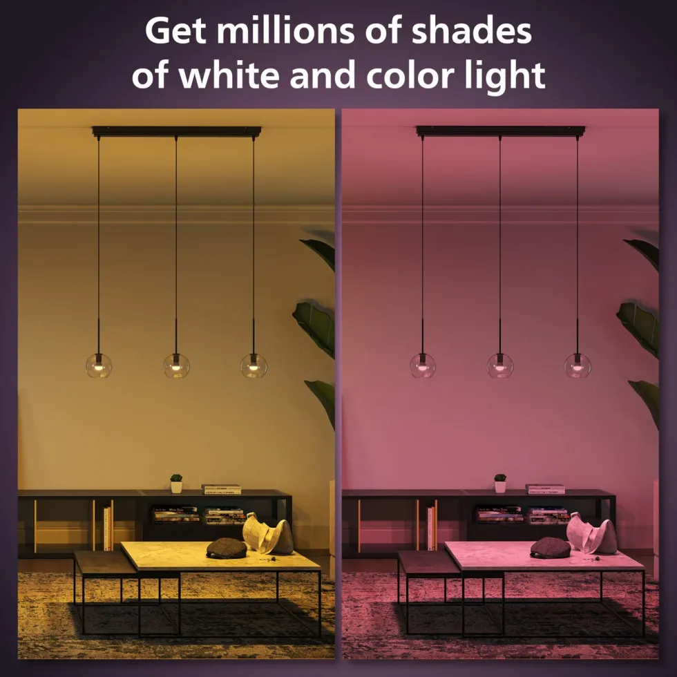 Philips Hue Luster Kuleformet LED-pære White and Color Ambiance E14 470 lm 2-pk.
