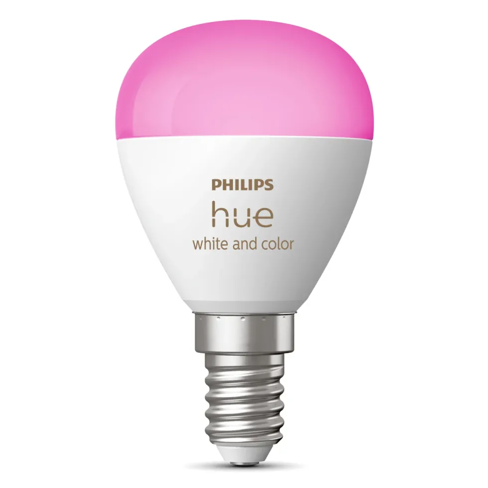 Philips Hue Luster Kuleformet LED-pære White and Color Ambiance E14 470 lm