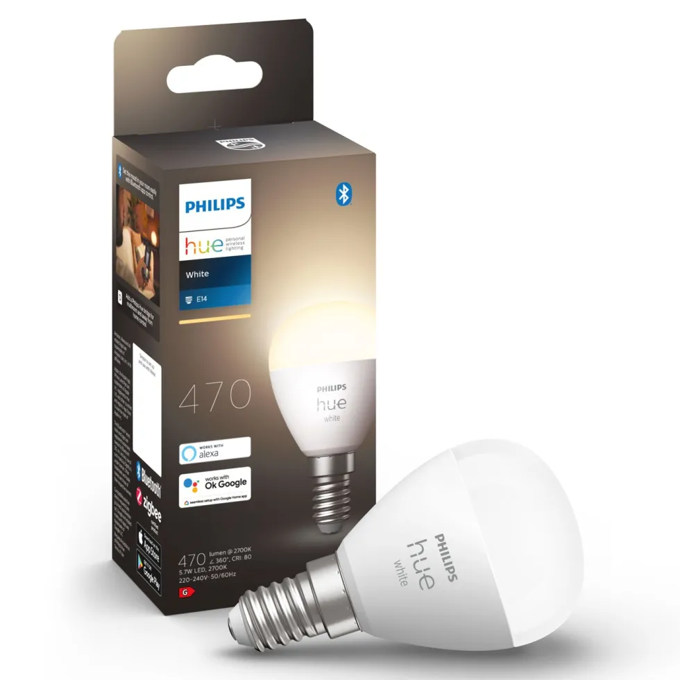 Philips Hue Luster Smart LED-pære E14 470 lm 1-pk.