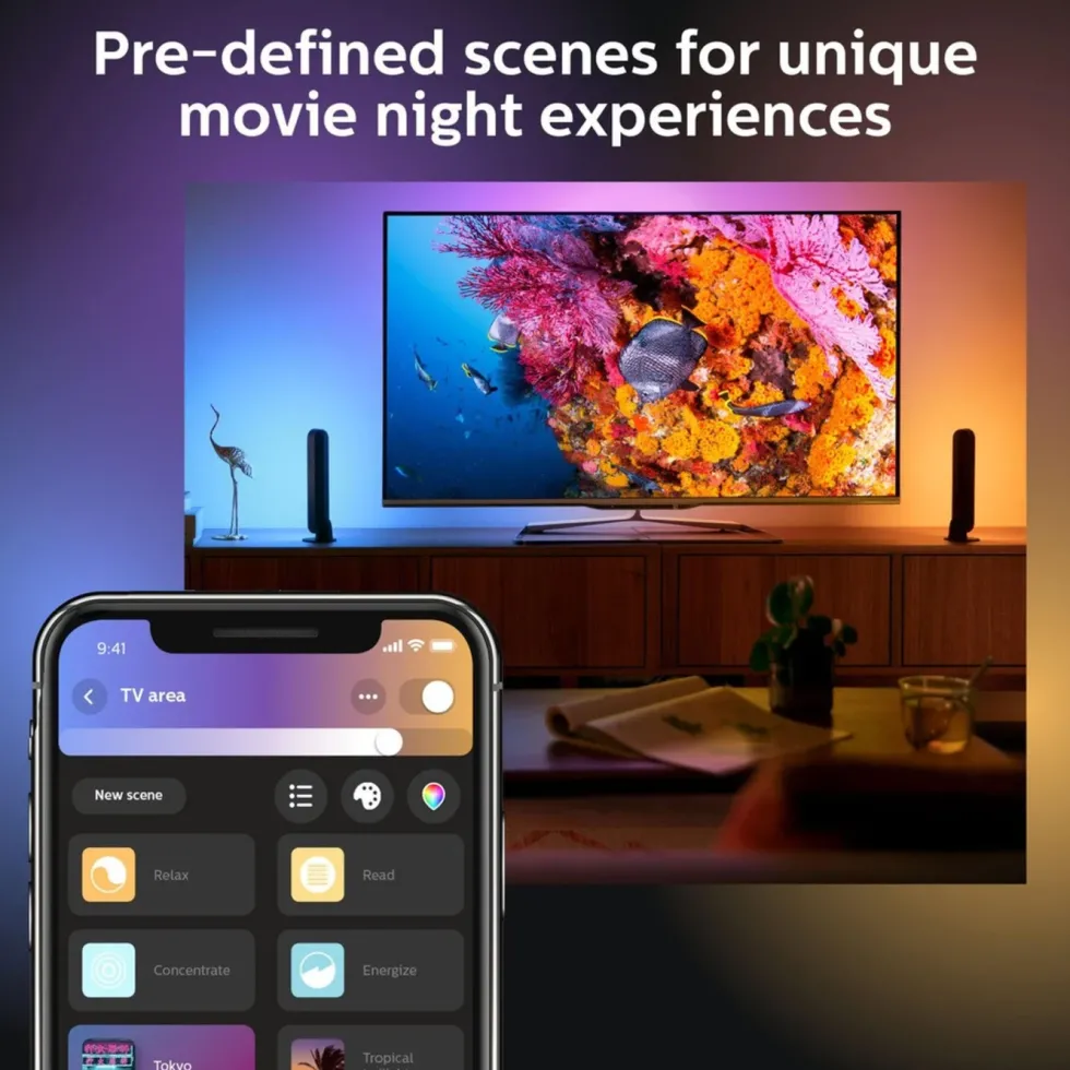 Philips Hue Play light bar – smart lyslist, 2‑pakning Svart