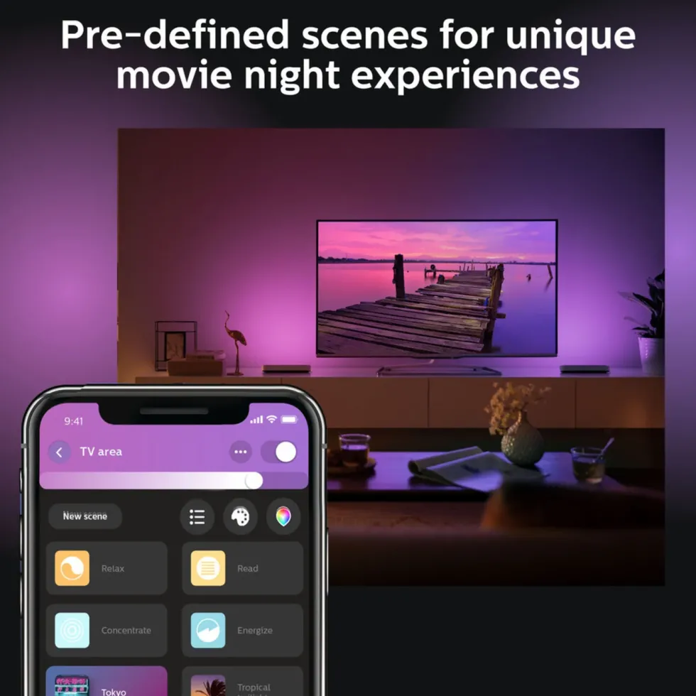 Philips Hue Play light bar – smart lyslist, 2‑pakning Hvit