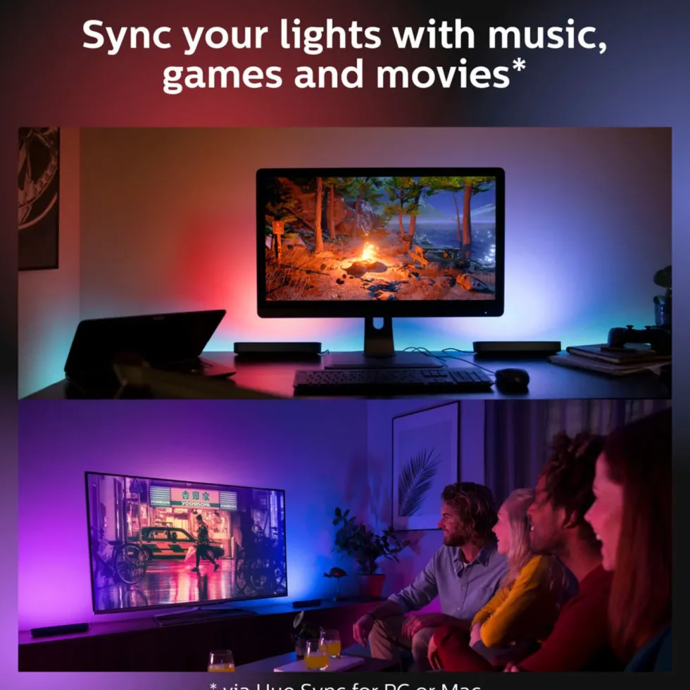 Philips Hue Play light bar – smart lyslist, 2‑pakning Hvit