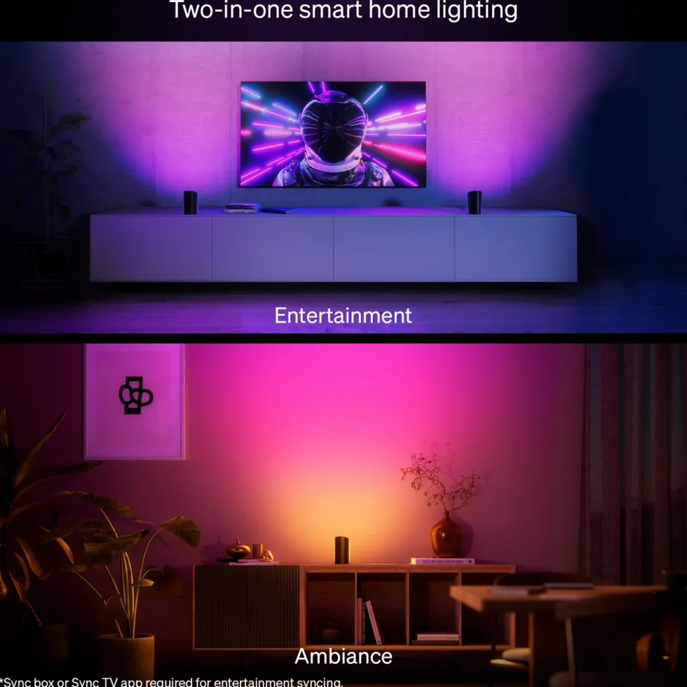 Philips Hue Play Vegglys 1-pk. Svart