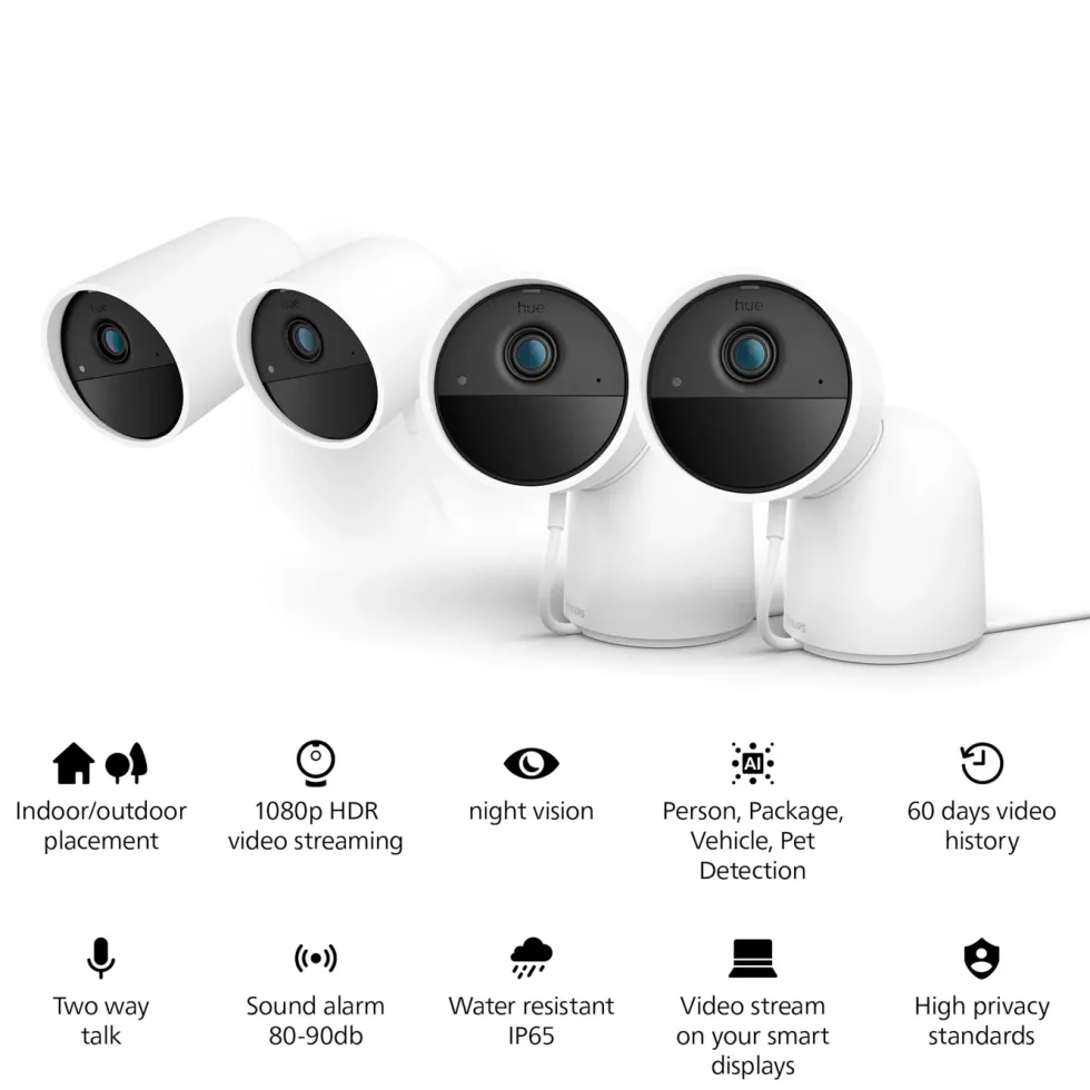 Philips Hue Secure Battery Cam Hvit