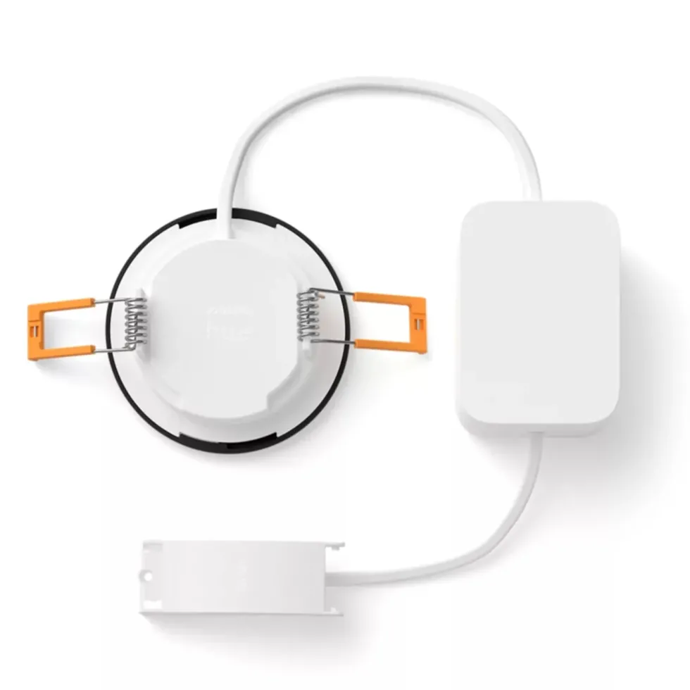 Philips Hue Slank innfelt belysning Ø90 mm 3-pakning Svart