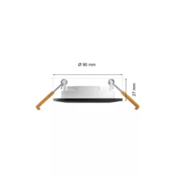 Philips Hue Slank innfelt belysning Ø90 mm 3-pakning Svart