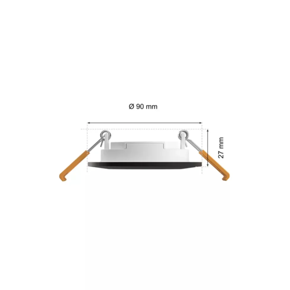Philips Hue Slank innfelt belysning Ø90 mm 3-pakning Svart