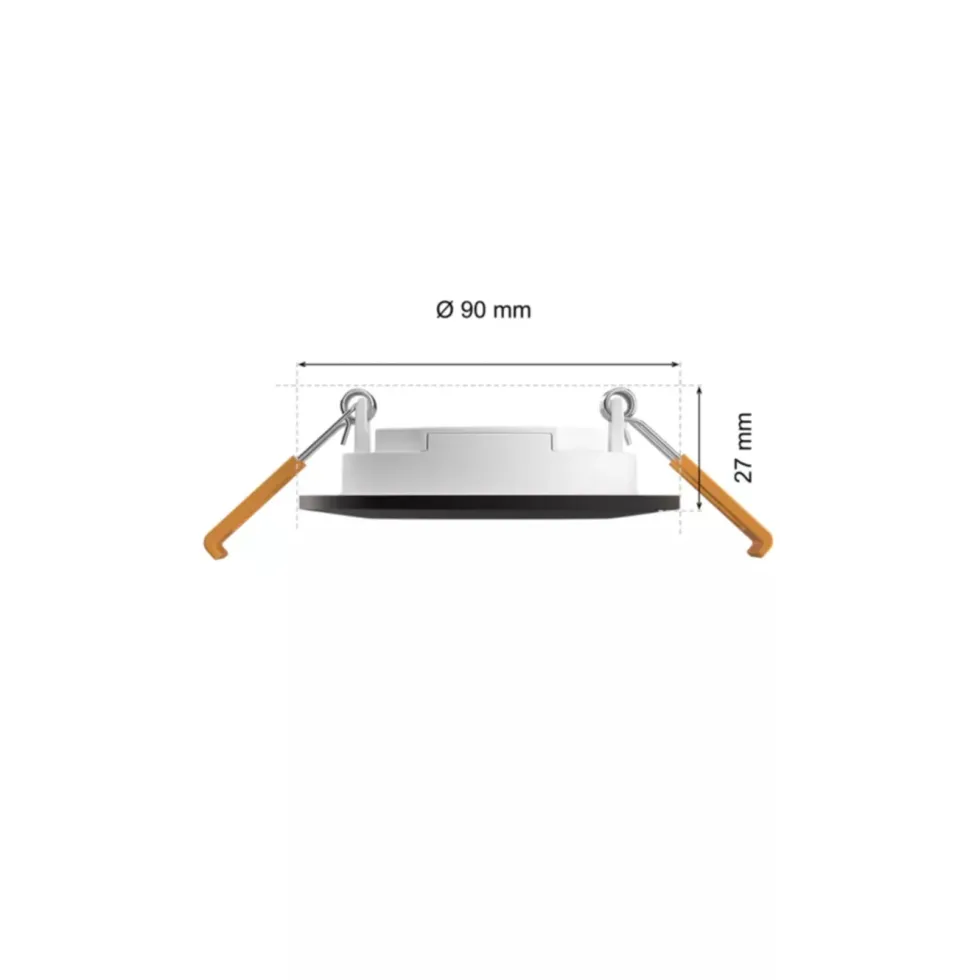 Philips Hue Slank innfelt belysning Ø90 mm Svart