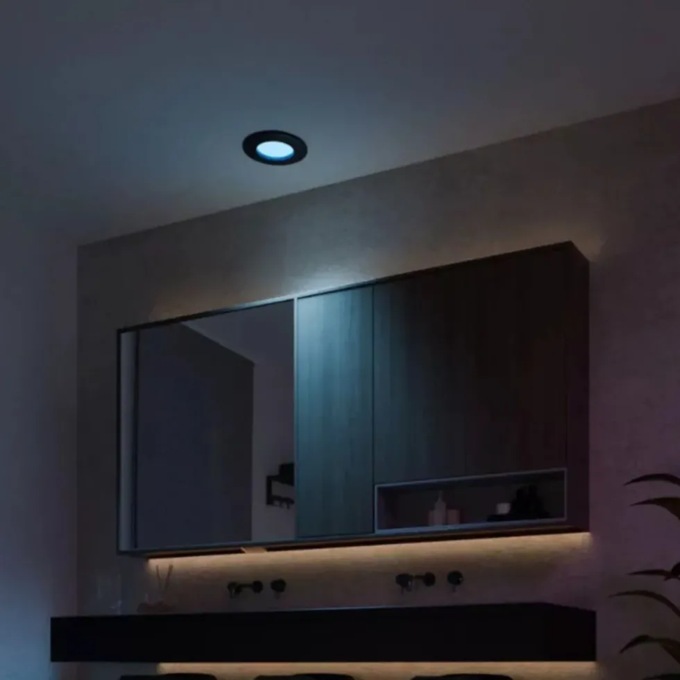 Philips Hue Slank innfelt belysning Ø90 mm Svart