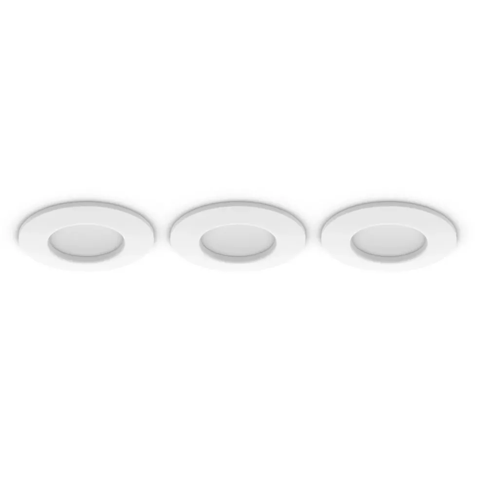 Philips Hue Slim innfelt spotlight 90 mm 3-pk. Hvit