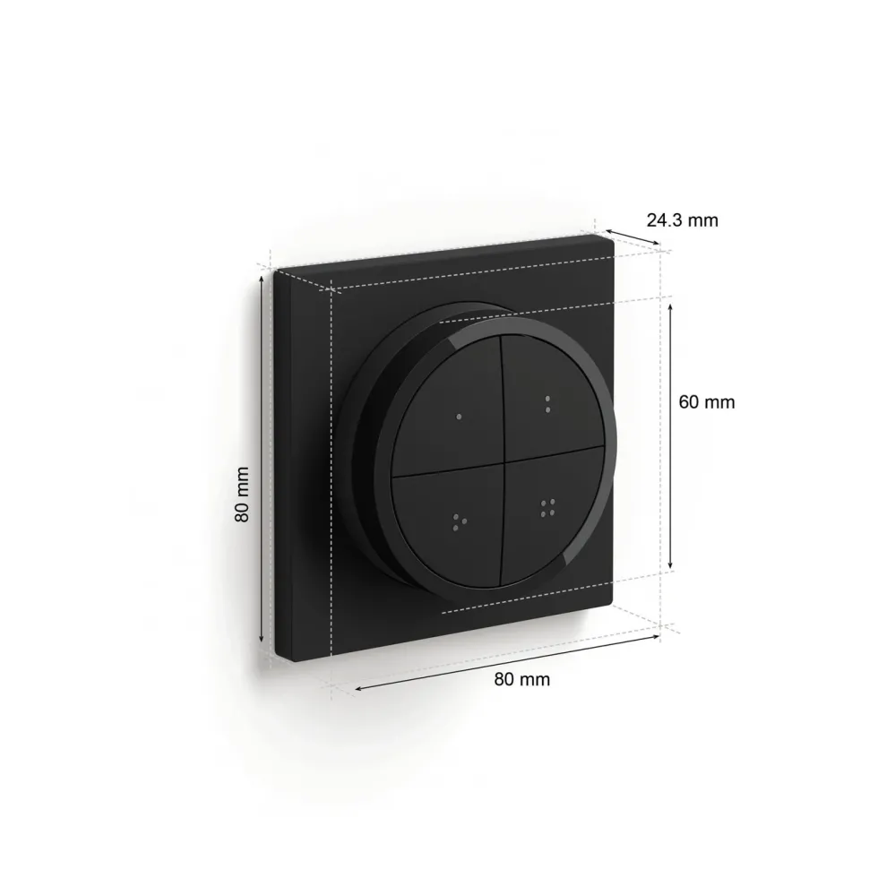 Philips Hue Tap Dial Switch Fjernkontroll Svart