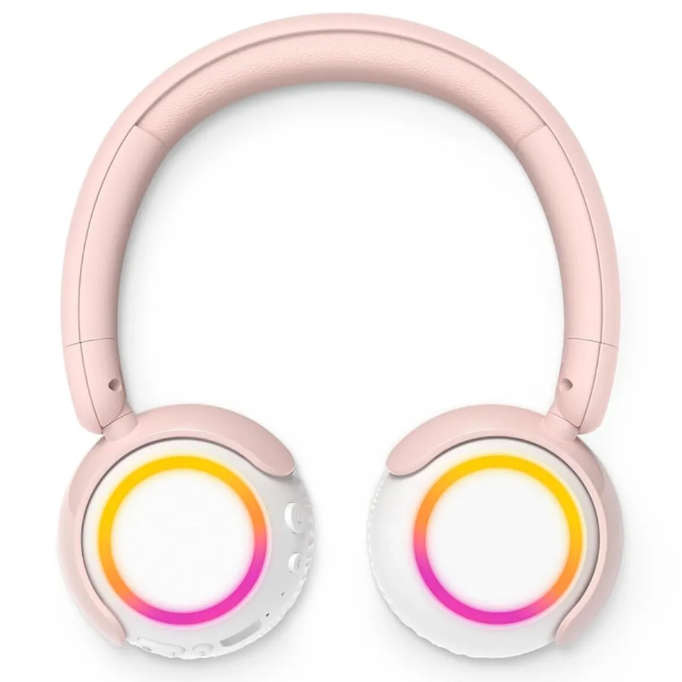 Philips K4206 trådløse barnehodetelefoner med LED-paneler Rosa