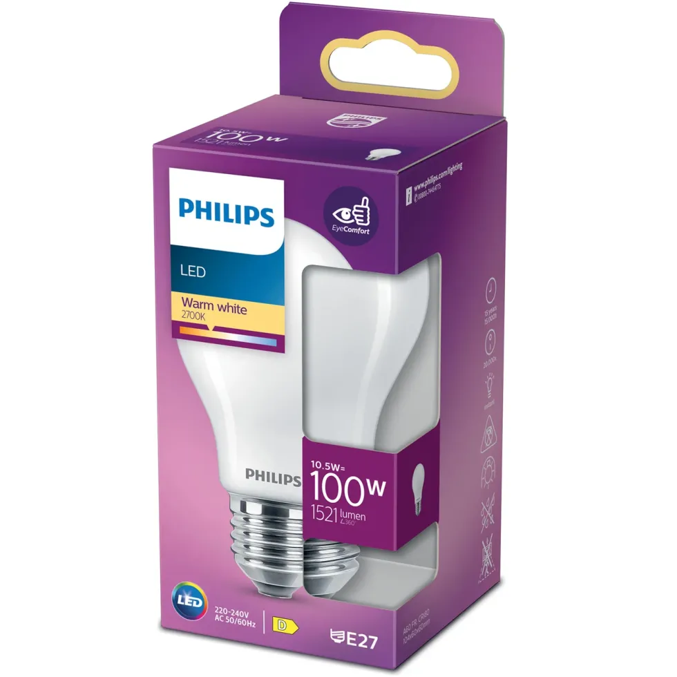 Philips LED-globepære E27 1521 lm