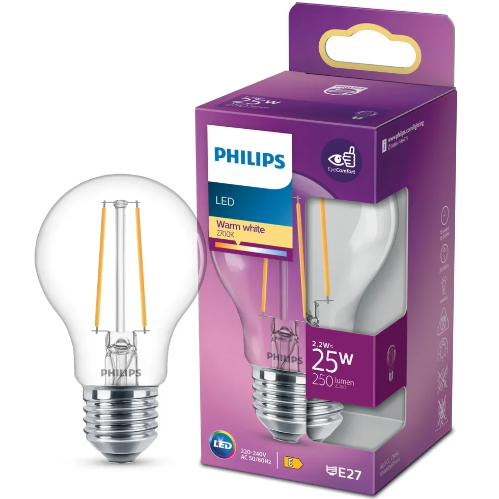 Philips LED-globepære E27 250 lm