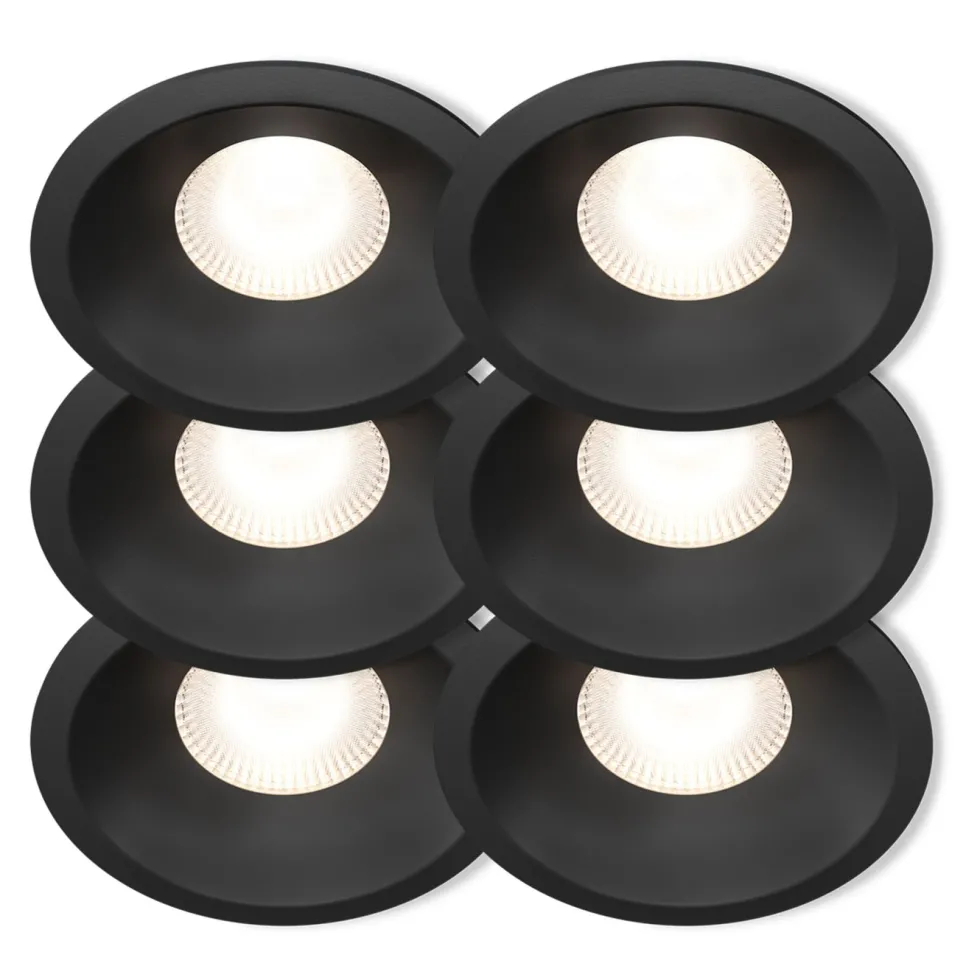 Plejd Downlight Deep DWN-02 6-pack Svart