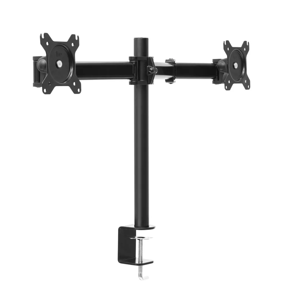 Plexgear Bordsfeste med 2 armer for skjermer opptil 27"