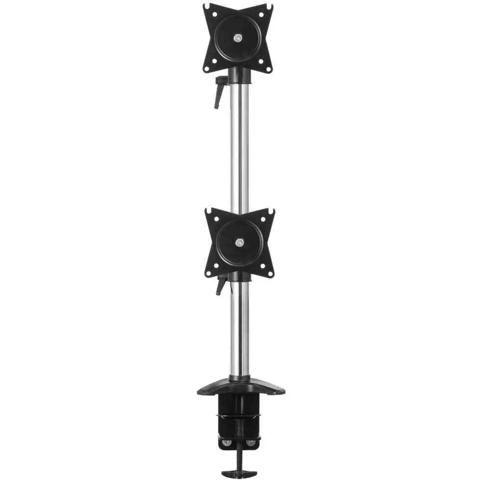 Plexgear Bordsfeste med 2 armer for skjermer på 15-27"
