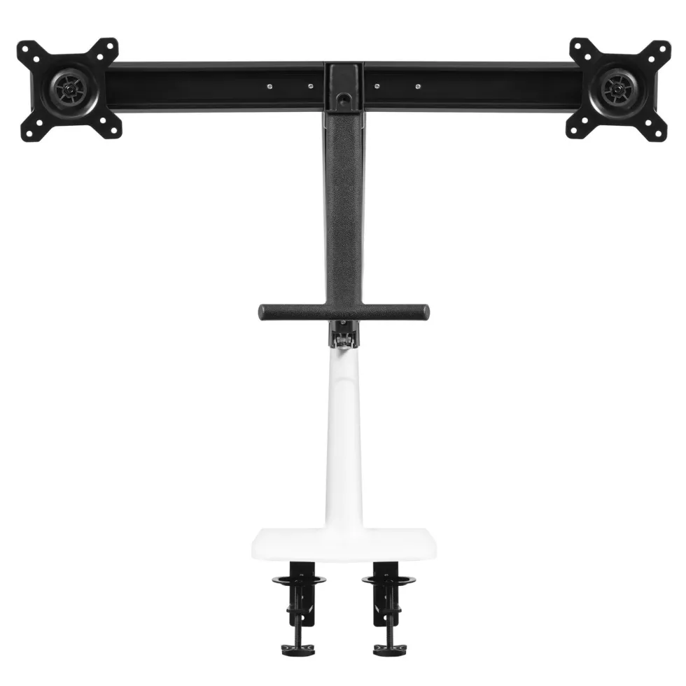Plexgear Gassfjæret skjermfeste for 2 skjermer 15-27"