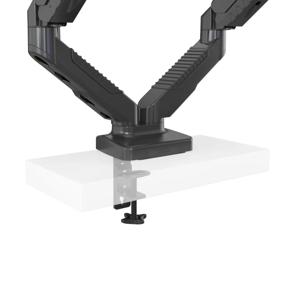 Plexgear 3-leddet fjæret bordfeste for skjerm 13-27” 2 armer