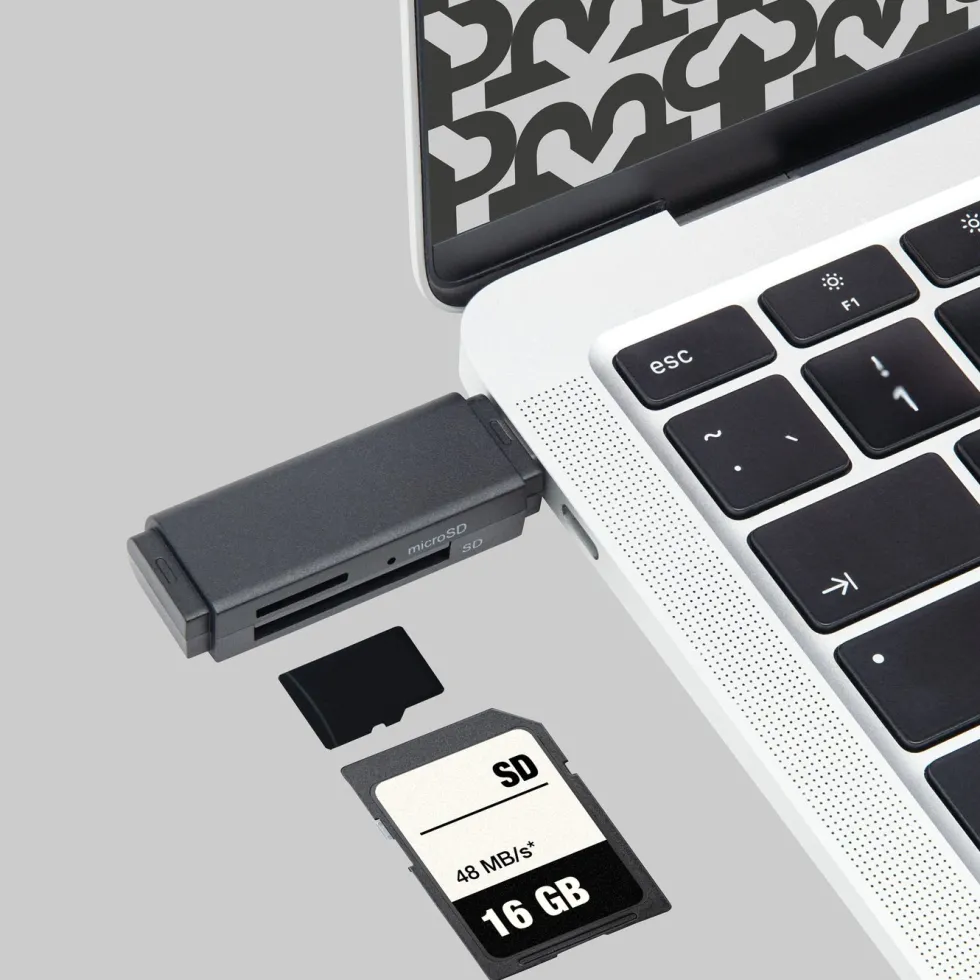 Plexgear Minnekortleser med OTG for SD og Micro-SD