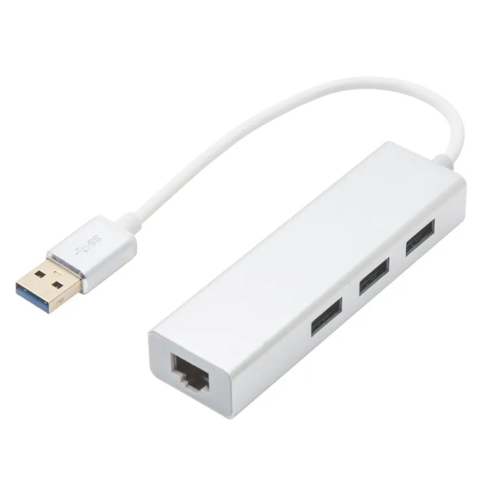 Plexgear Portable 700 USB 5 Gb/s-hub og gigabit-nettverkskort