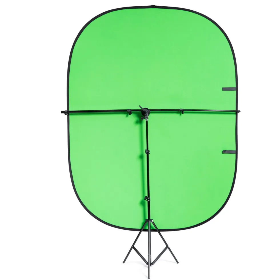 Plexgear Tofarget Green Screen med stativ 1,5x2 m