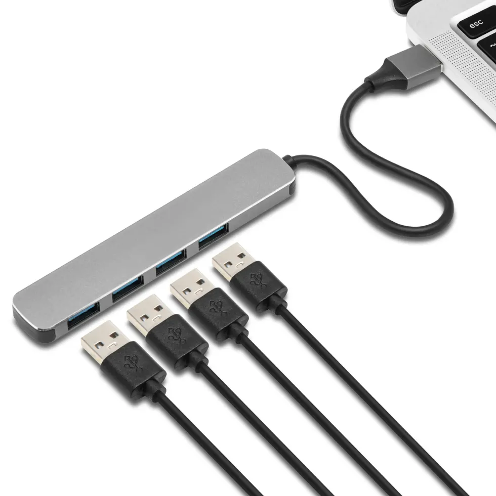 Plexgear USB-A-hub CB222 med USB-A-tilkobling 4-veis