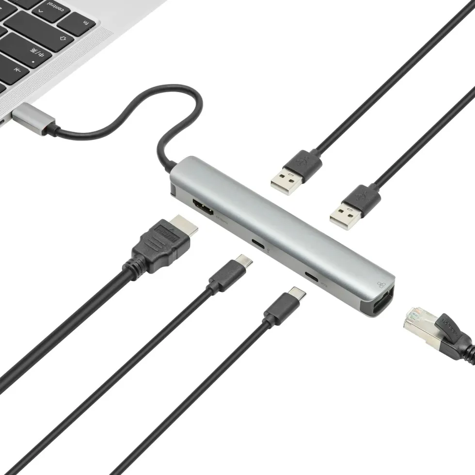 Plexgear USB-C-multiadapter CB1024 - 6 porter