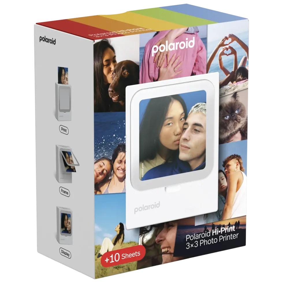 Polaroid Hi-Print 3×3 Photo Printer – bærbar fotoskriver + 10 ark