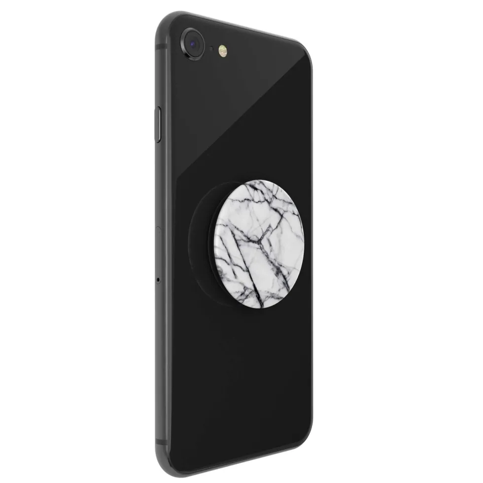 Popsockets Avtakbart grep for mobil White Marble