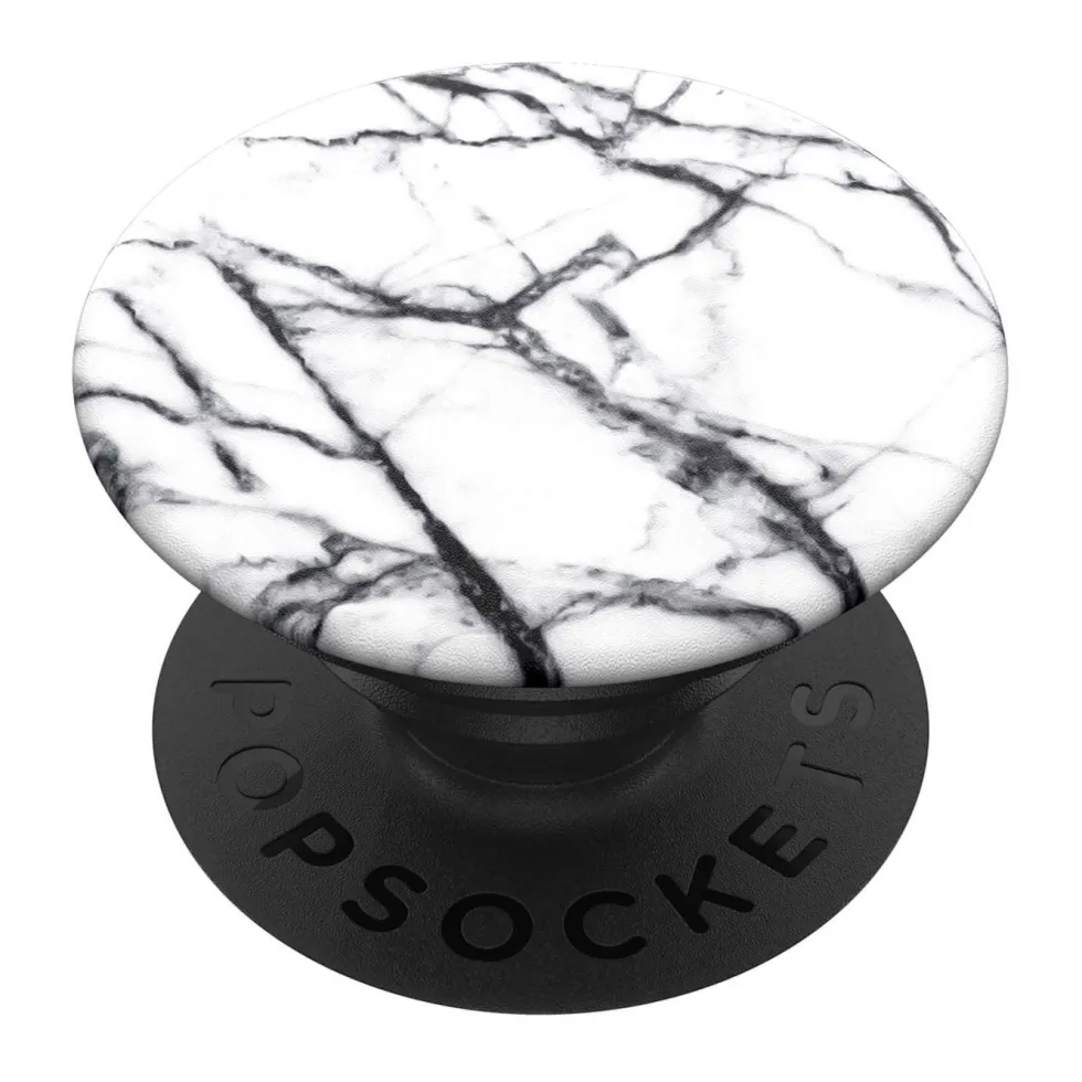 Popsockets Avtakbart grep for mobil White Marble