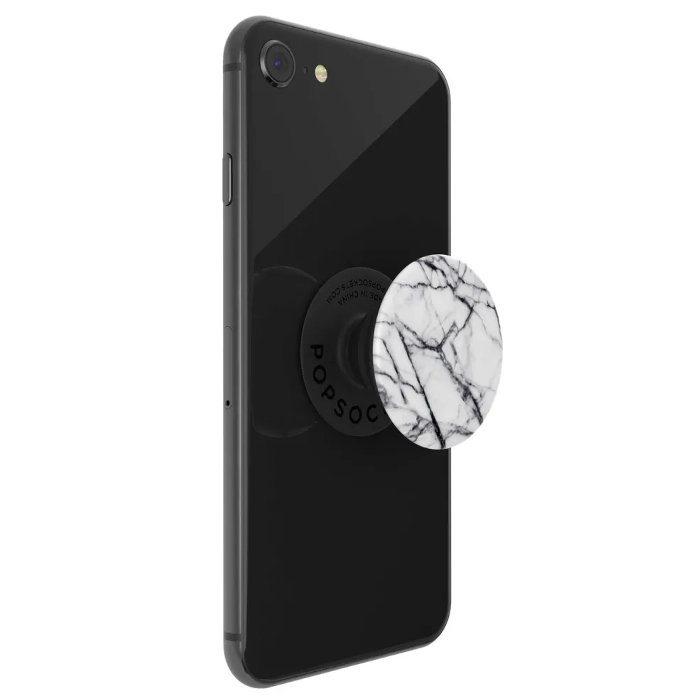 Popsockets Avtakbart grep for mobil White Marble