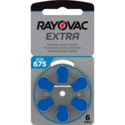 Rayovac Høreapparatbatterier Blå 675P 6-pk.