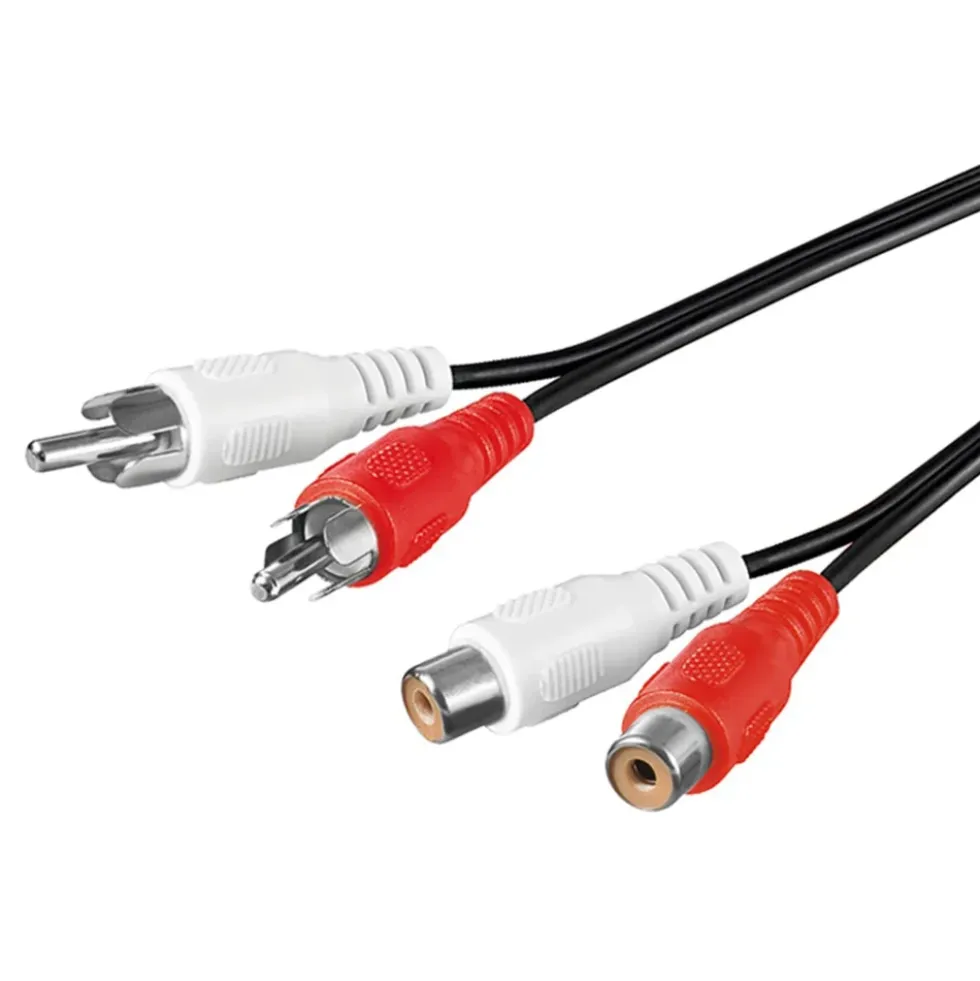RCA-forlengelseskabel 2x RCA 2,5 m