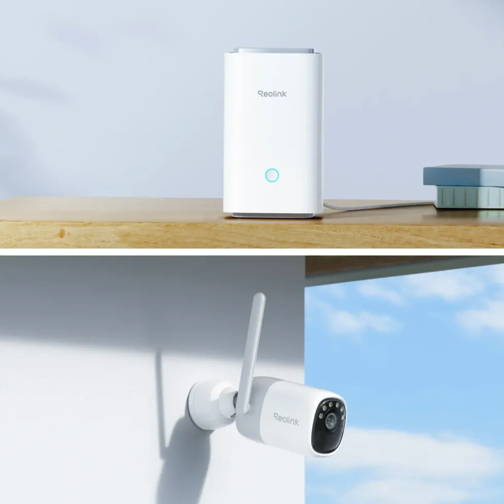 Reolink Home Hub med 2x Altas 2K-kameraer