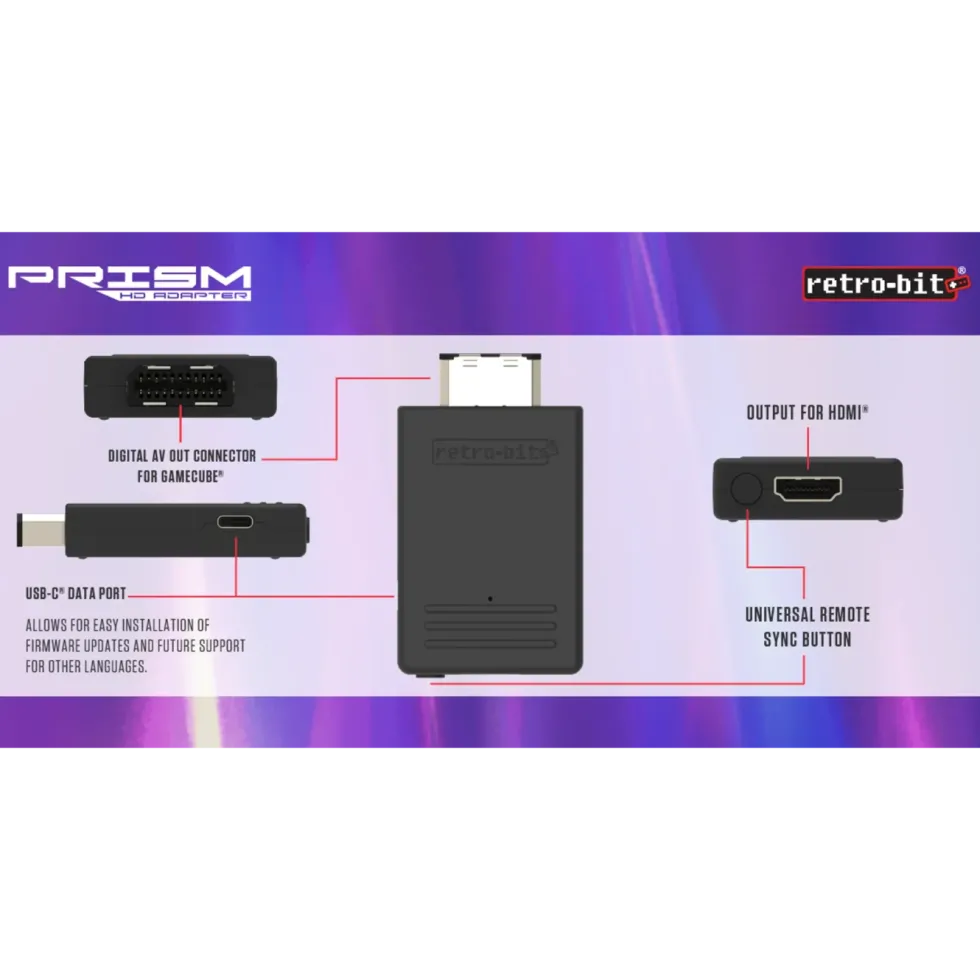 Retro-bit Prism HD Gamecube til HDMI-adapter