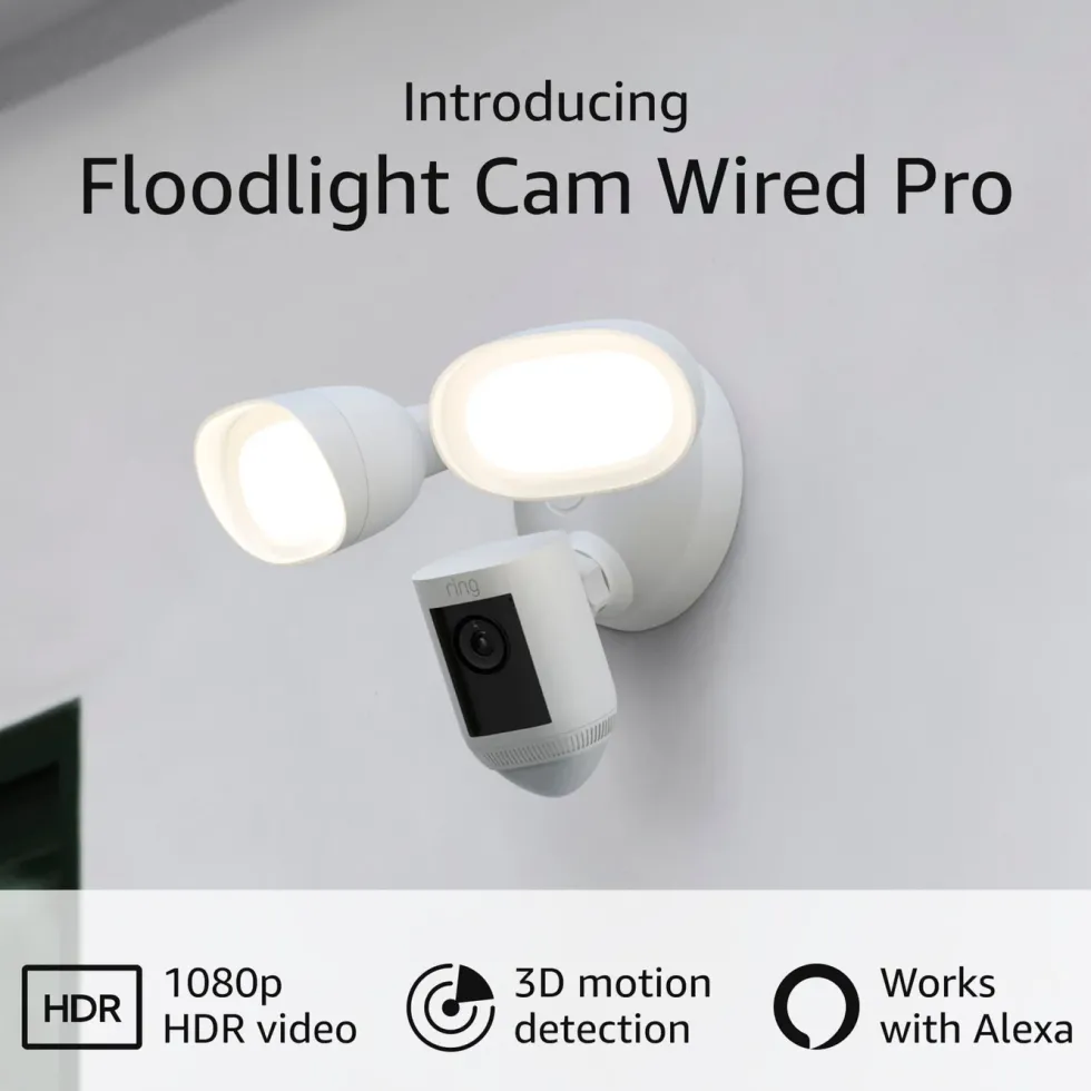 Ring Floodlight Cam Pro Hvit