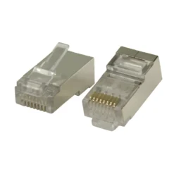 RJ45-kontakt for rund myk Cat. 6 FTP-kabel 10-pk.