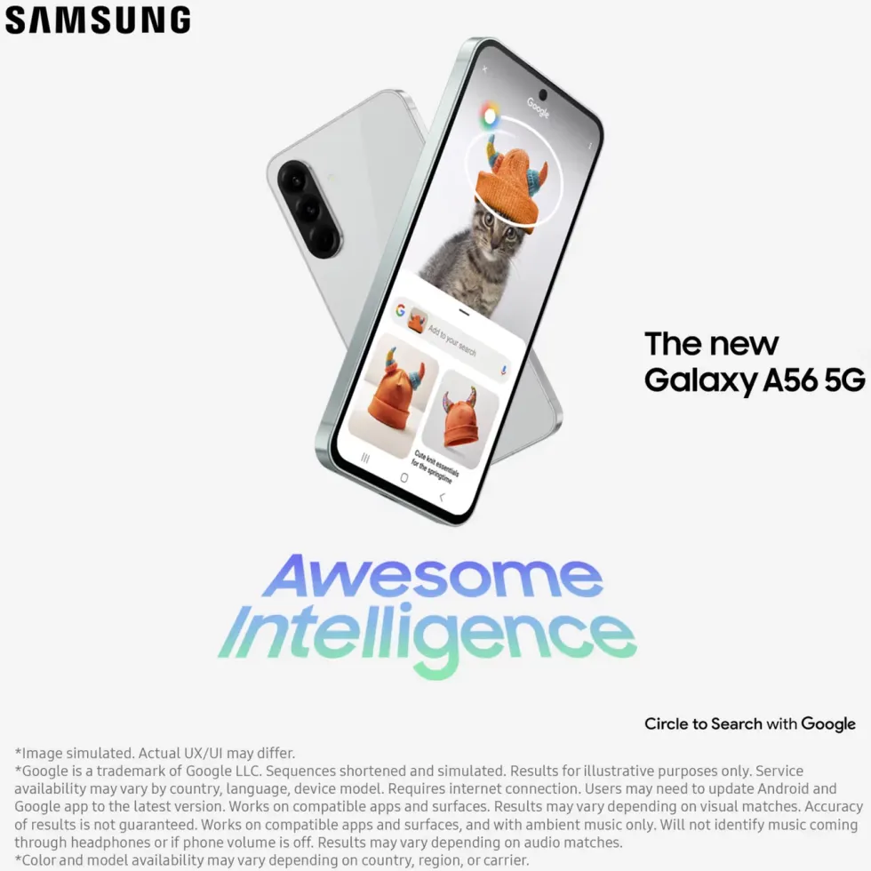 Samsung Galaxy A56 5G 128GB Lysegrå
