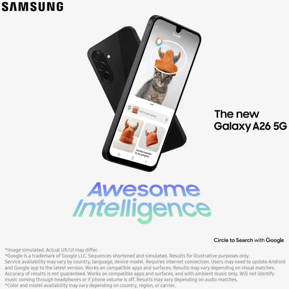 Samsung Galaxy A26 5G 128 GB Svart