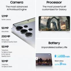 Samsung Galaxy S25 Ultra 256 GB Titan-sølvhvit
