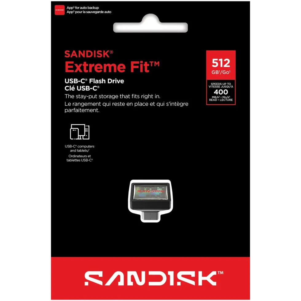 Sandisk Extreme Fit – USB-C-minne 512 GB