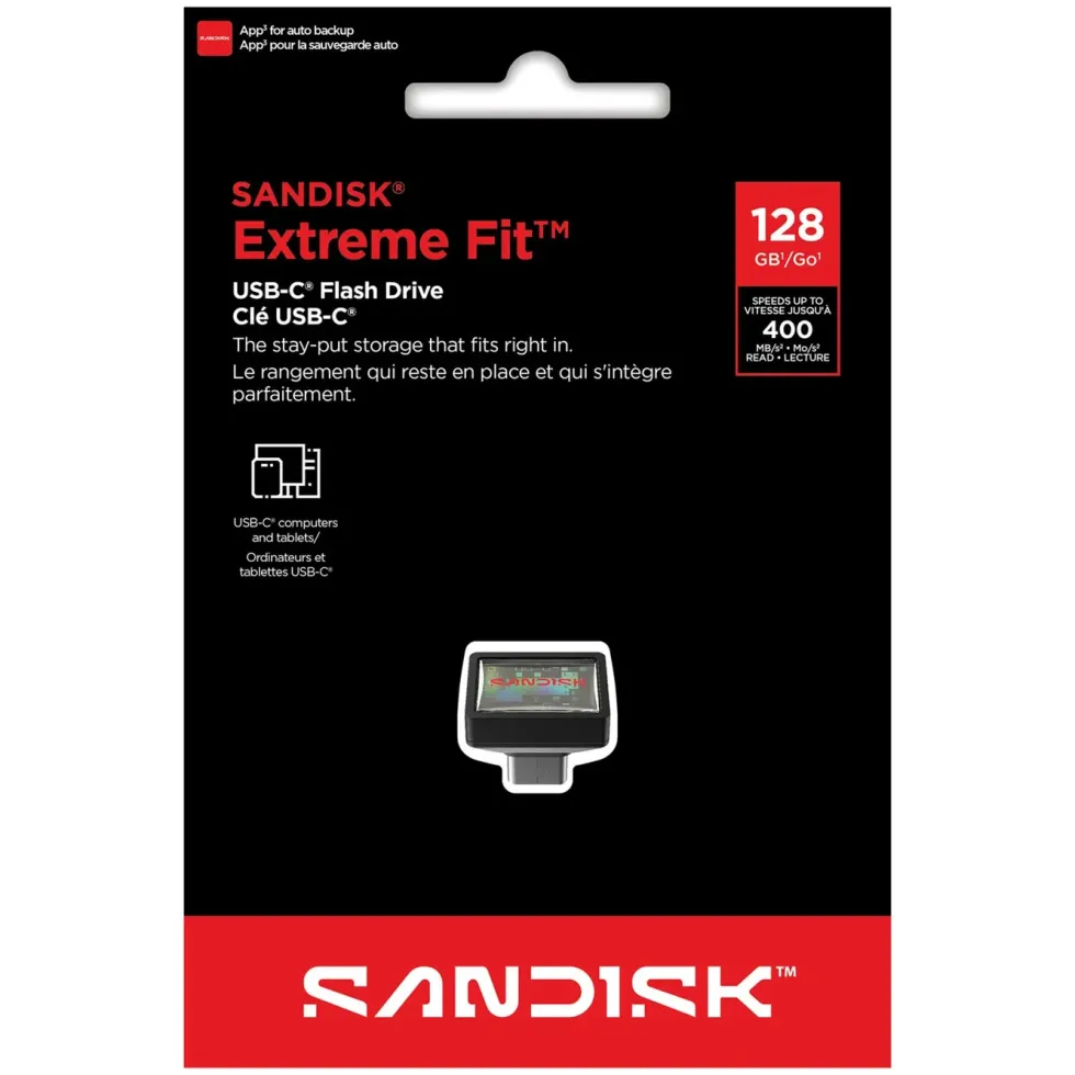 Sandisk Extreme Fit – USB-C-minne 128 GB