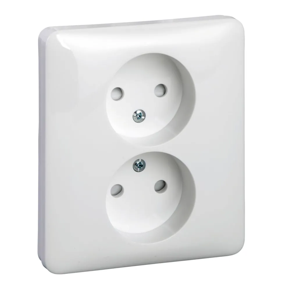 Schneider Electric Exxact Ujordet stikkontakt 2-veis – Innfelt