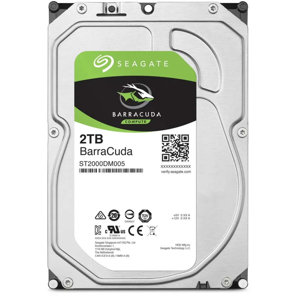 Seagate Barracuda Desktop Intern harddisk 3,5" 2 TB