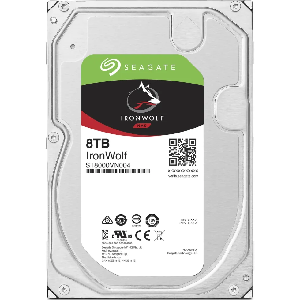 Seagate Ironwolf Intern harddisk 3,5" 8 TB
