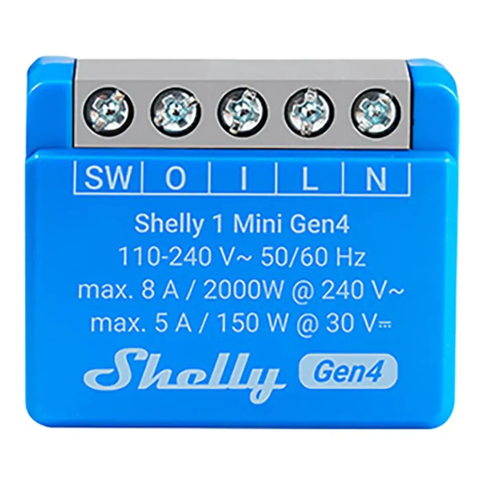 Shelly 1 Mini Gen4 smart strømbrytermodul