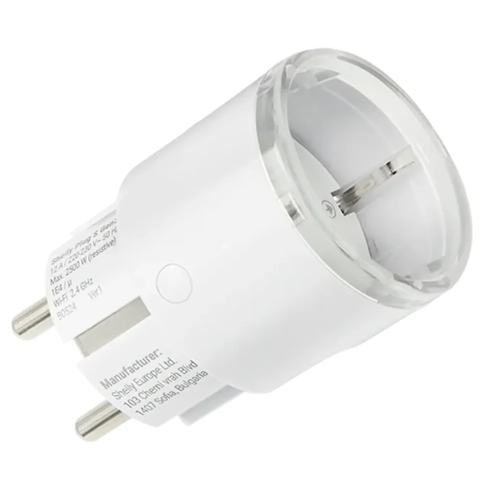 Shelly Plug S Gen3 smart kontakt Hvit